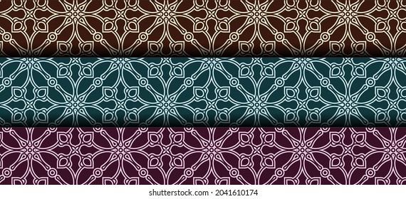 Collection of seamless ornamental ethnic patterns