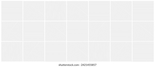 Collection of seamless ornamental vector patterns and examples. White and gray geometric oriental background. vector