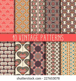 Collection seamless pattern. You can use a texture for printing on fabric, scrapbooking, or anything you choose