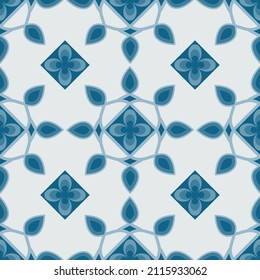 Collection of seamless patterns.
Minimalistic style. Blue and white colour. Vector illustation