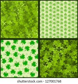 Collection of seamless patterns for St. Patrick's day