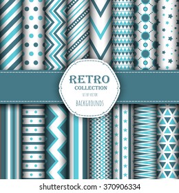 Collection of seamless patterns for wallpapers, pattern fills, web backgrounds, birthday and wedding cards. 