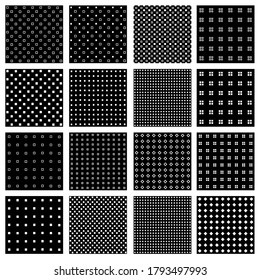 Collection of seamless patterns which are square with unevenness,