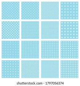 Collection of seamless patterns which are square with unevenness,