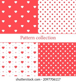 Collection of seamless patterns. Wrapping paper.