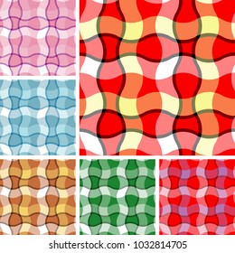 Collection of seamless plaid patterns. Volume 9