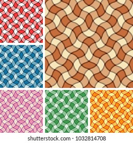 Collection of seamless plaid patterns. Volume 10