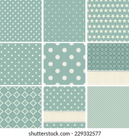 collection of seamless polka dots pattern