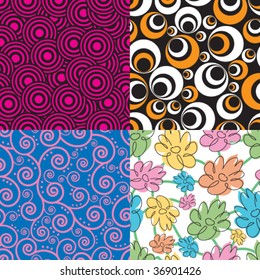 collection of seamless vector background