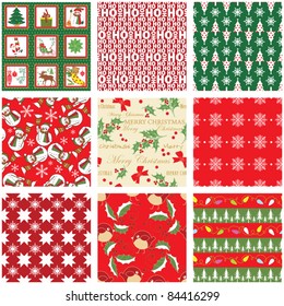 Collection of Seamless Xmas Patterns