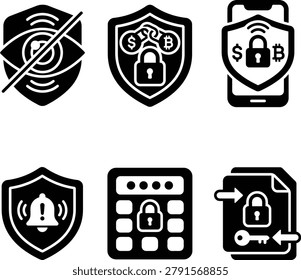 Collection of security and protection icons