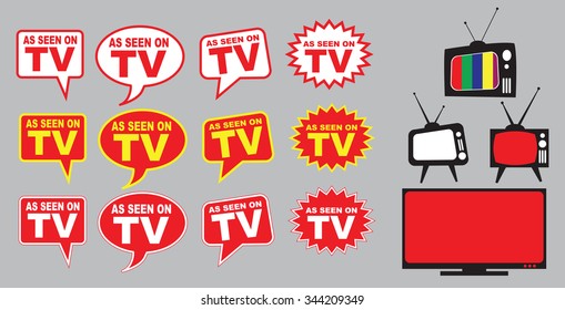 Collection of as seen on TV icon, easy to modify