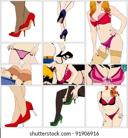 A collection of sensual images