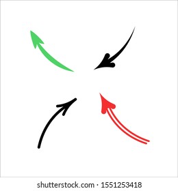 Collection, set of arrows. Design element, illustration. Vector illustration