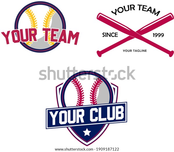 Collection of\
set of baseball logo vector graphic illustrations. Retro Logo,\
Vintage Logo Design Template\
Inspiration