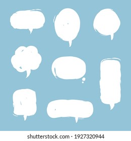 collection set of blank speech bubble balloon, think, speak, talk, text box, banner, flat, design, vector illustration