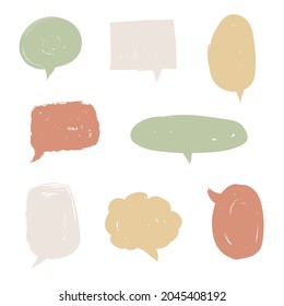 collection set of blank speech bubble balloon, think, speak, talk, text box, banner, flat, design, vector illustration