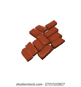 colección de un conjunto de ladrillos de material de construcción