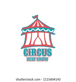 Collection set of circus design logo emblems template. Elements for label on the circus theme. Greatest show vector illustration