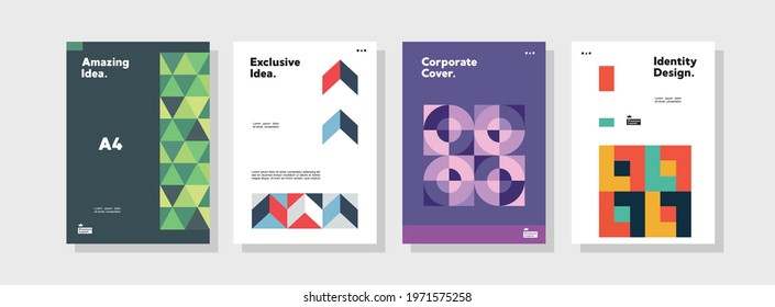 Collection of set corporate identity flyer templates.