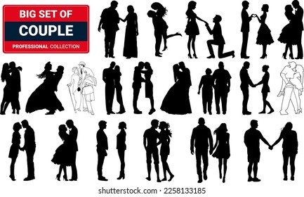 collection set of couples in love. Couple set