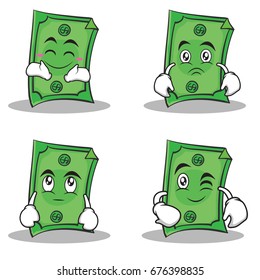 Collection set Dollars character cartoon style