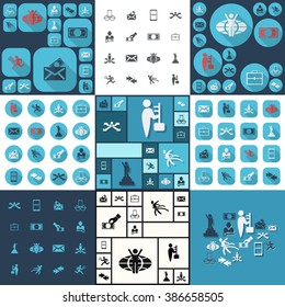 Collection set of flat icons business theme