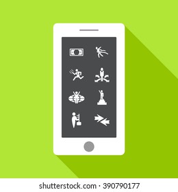 Collection set of flat icons business theme