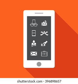 Collection set of flat icons business theme
