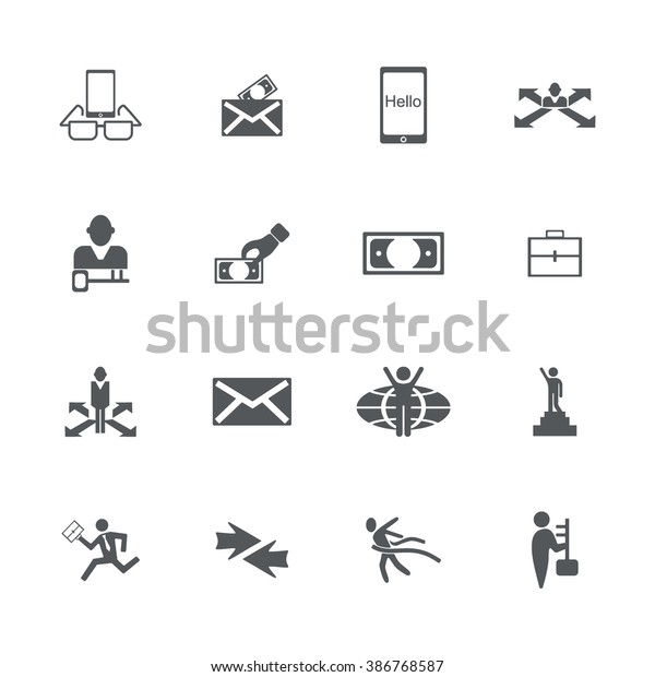 Collection set of flat
icons business
theme