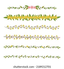 collection set flora divider with flower and foliage 