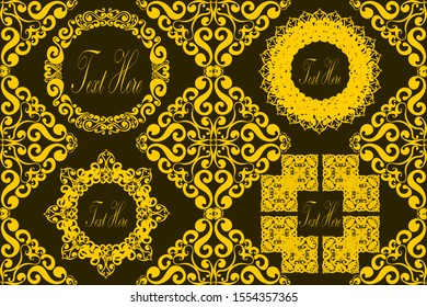 collection set gold ornament frame
