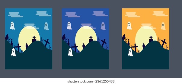 Collection set of halloween backgrounds.Can be used for your design