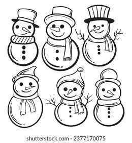 conjunto de colecciones vector de doodle dibujado a mano