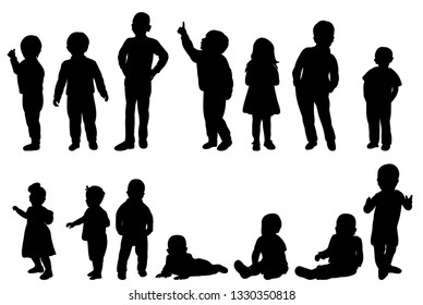 children silhouette