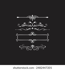 Collection set of label ornament
