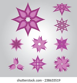 Collection Set of Logos / Icon for Flower Pattern Theme  
