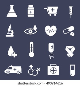 collection set of medical equpment backgrounds. Vector illustration elements icons. Colorful template for you design, web and mobile applications.
