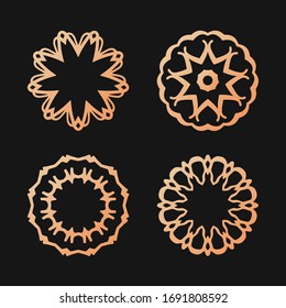 Collection set ornament sign logo free vector