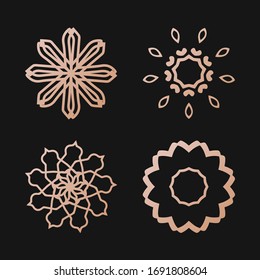 Collection set ornament sign logo free vector