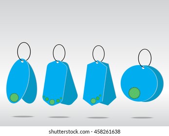 Collection set of vector price tags label blank template.