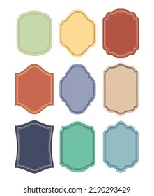 collection set vintage frame border vector element design