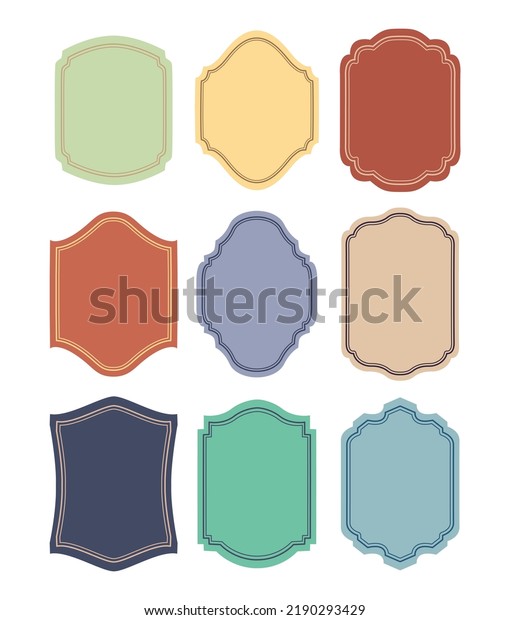 Collection Set Vintage Frame Border Vector Stock Vector (Royalty Free ...