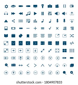 Conjunto de colecciones de iconos web plano 
