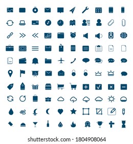Collection set of web icon flat 