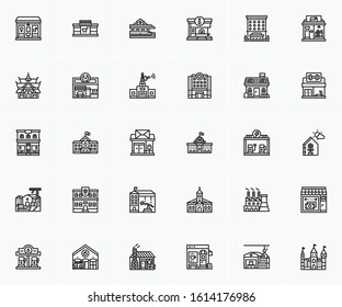 a collection of a set of work place icons Vetor