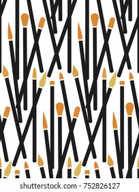 Collection of sets of cosmetic and artistic brushes for makeup. Beauty. glamour, fashion, women's day, spa beauty salon, makeup, artist.