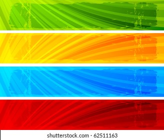 Collection of seven banners