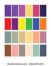 A collection of seven retro-inspired graphic elements featuring curved stripes in various vintage color palettes.