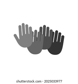 a collection of several hands